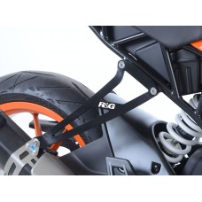 R&G Racing Exhaust Hanger & Left Hand Footrest Blanking Plate (kit) for KTM RC125 '17-'18, RC390 '17-'20